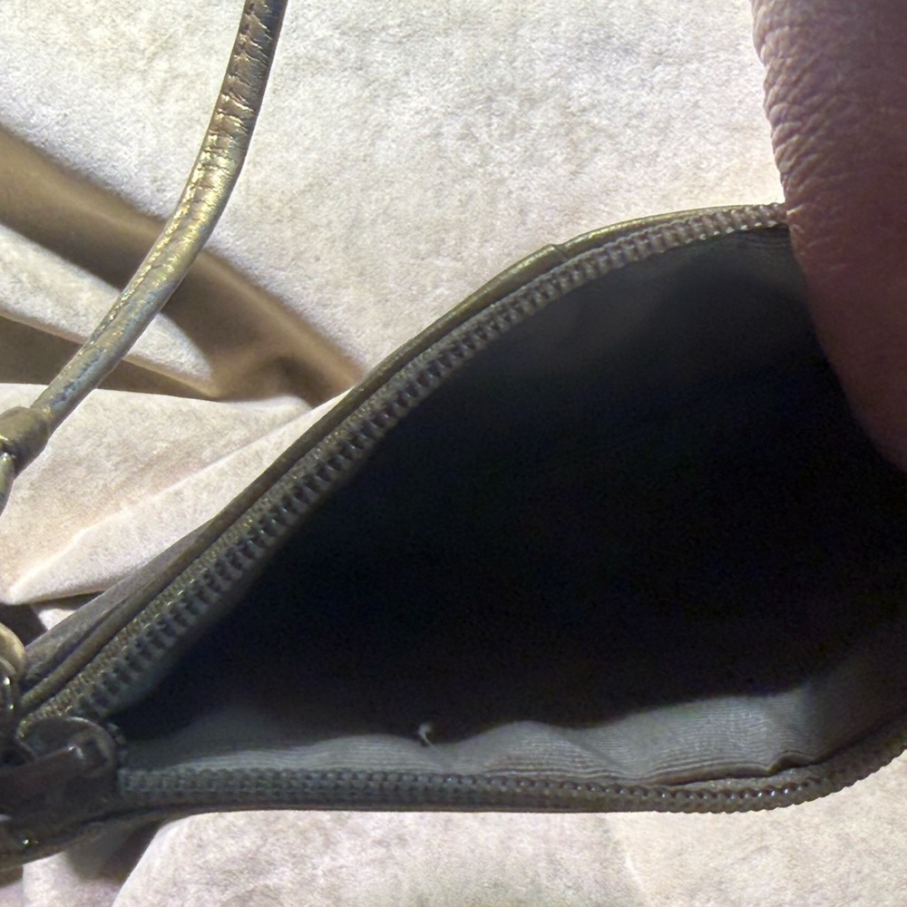 Coach Black Leather Wristlet with Gold Trim - Picture 6 of 6